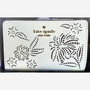 Kate Spade Madison Perforated Medium Bifold Wallet Merinque